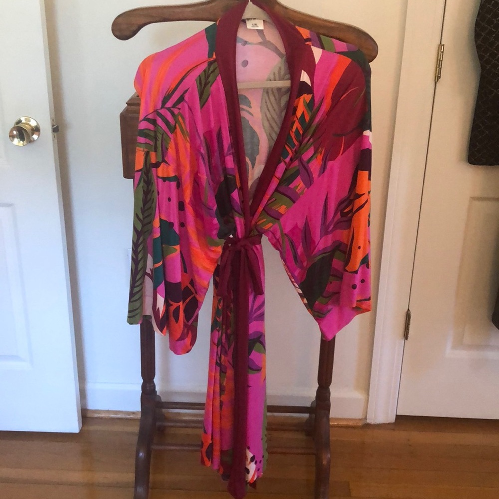 Soma Intimates Cool Nights Kimono Short Robe L/XL